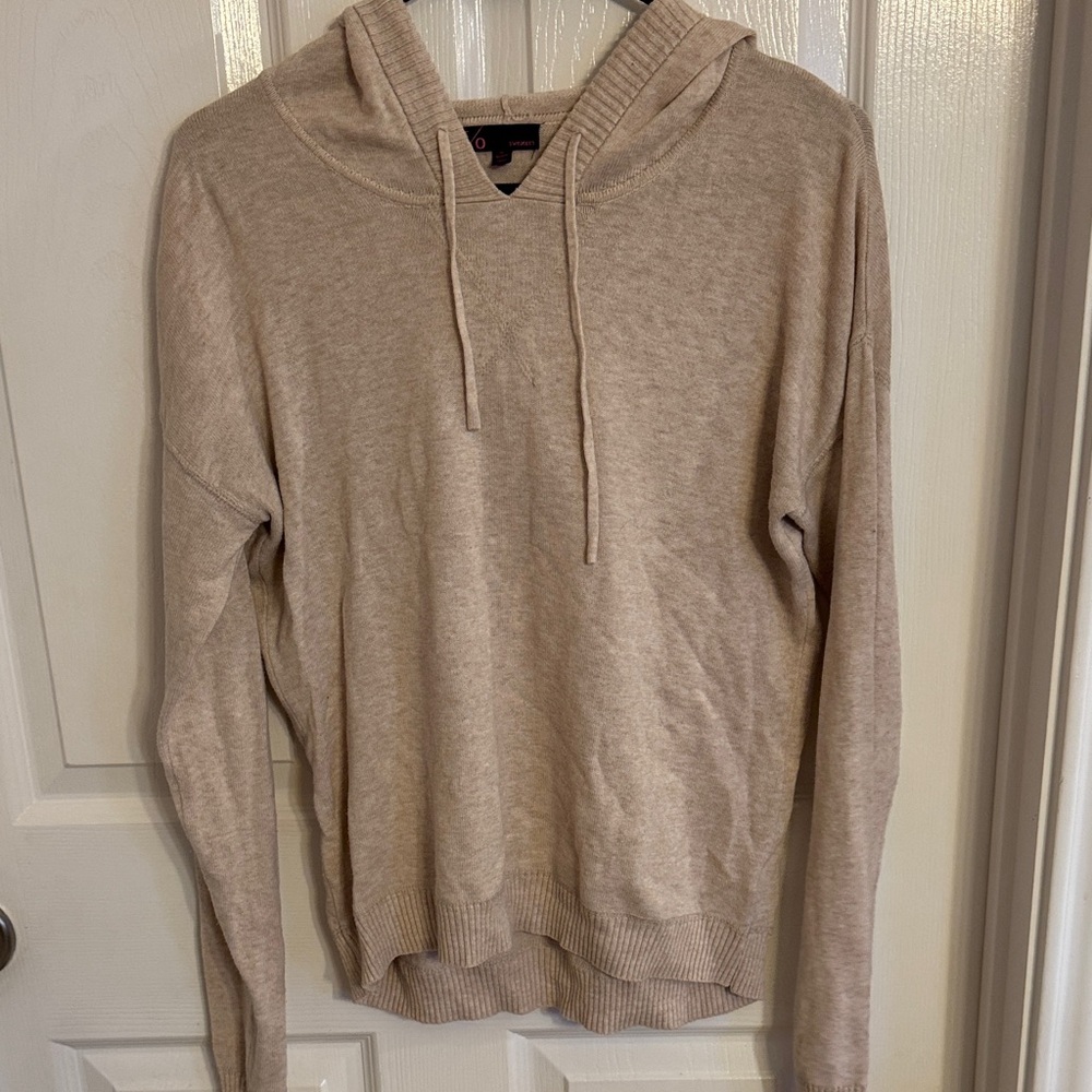 Beige Hooded Sweater